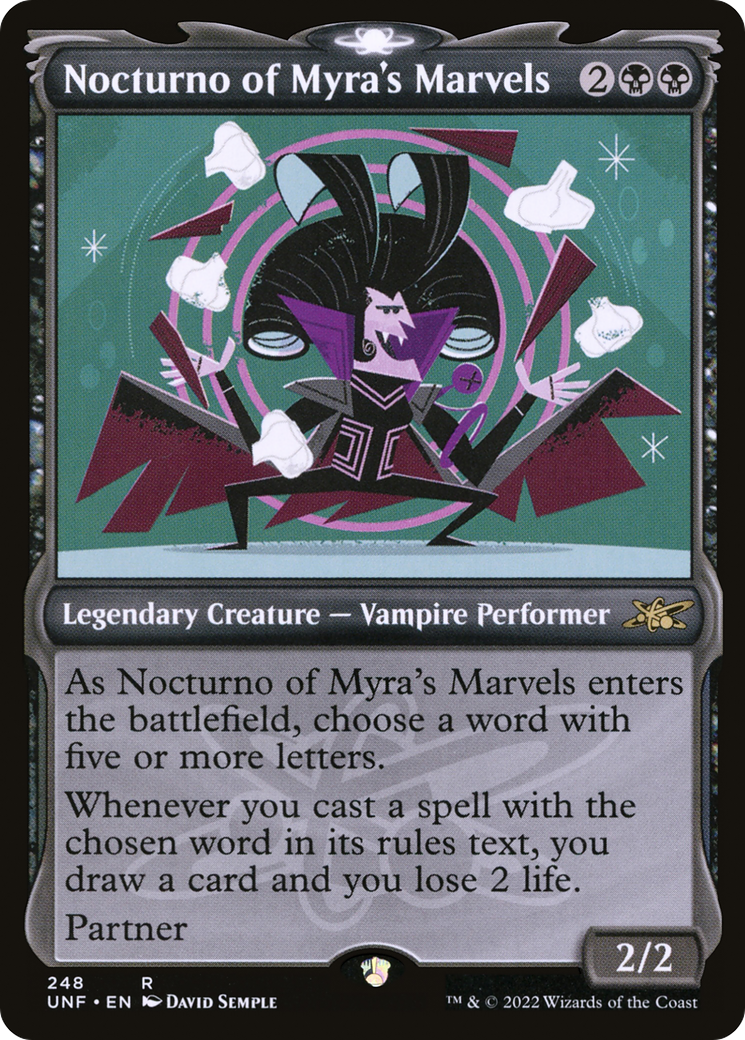 Nocturno of Myra's Marvels (UNF-248) - [Unfinity]: (Showcase) Foil