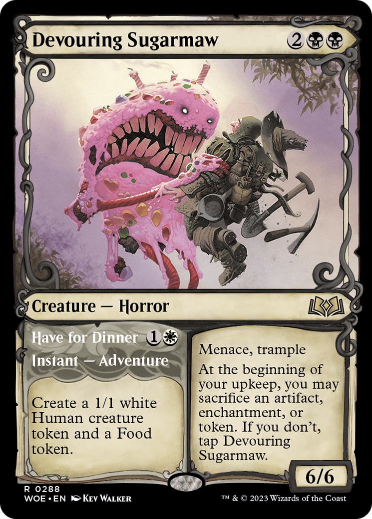 Devouring Sugarmaw (Showcase) (WOE-288) - [Wilds of Eldraine]: (Showcase)
