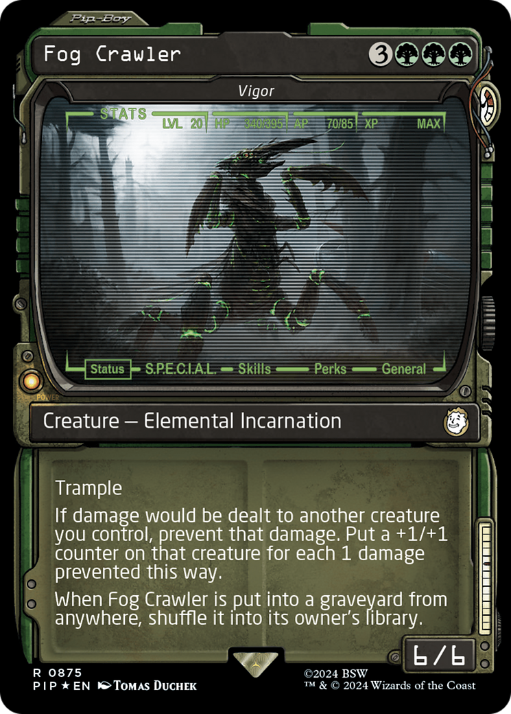 Fog Crawler - Vigor (Showcase) (Surge Foil) (PIP-875) - [Fallout] / Fog Crawler: (Showcase) Foil