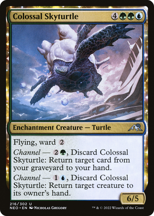 Colossal Skyturtle (NEO-216) - [Kamigawa: Neon Dynasty]: (enchantment)