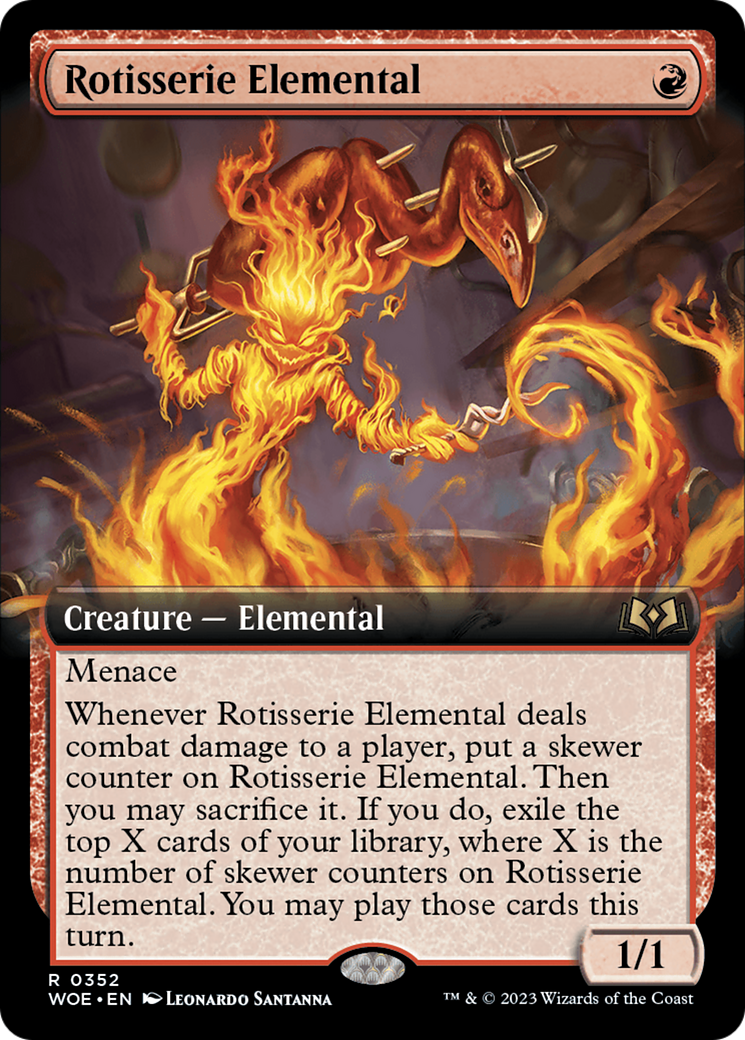 Rotisserie Elemental (Extended Art) (WOE-352) - [Wilds of Eldraine]: (Extended Art) Foil