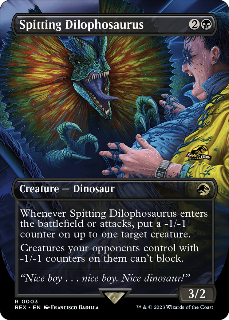 Spitting Dilophosaurus (REX-003) - [Jurassic World Collection] (Borderless) Foil