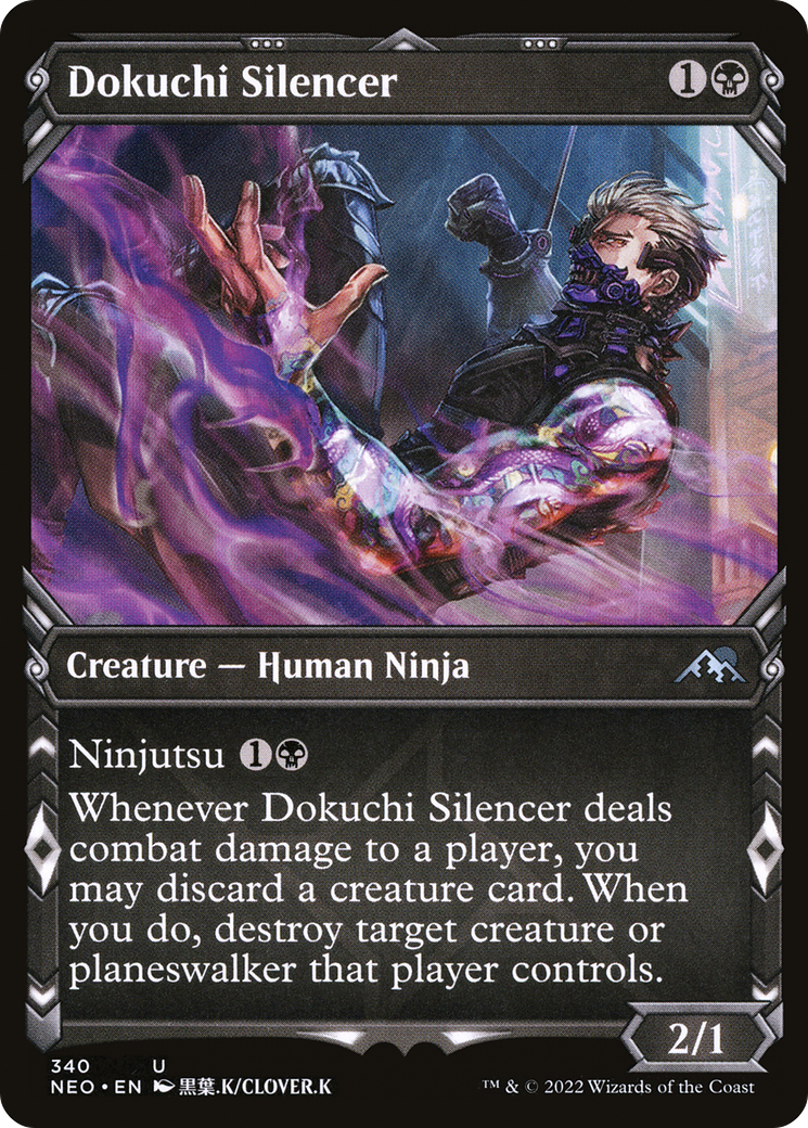 Dokuchi Silencer (NEO-340) - [Kamigawa: Neon Dynasty]: (Showcase)