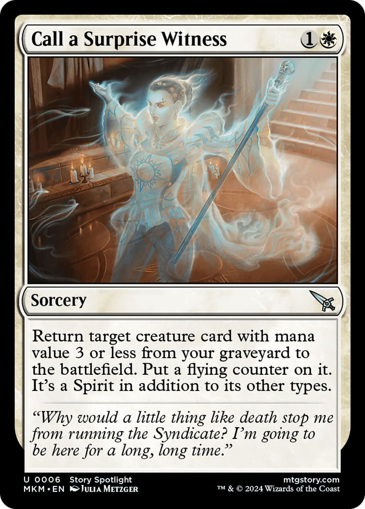 Call a Surprise Witness (MKM-006) - [Murders at Karlov Manor] Foil