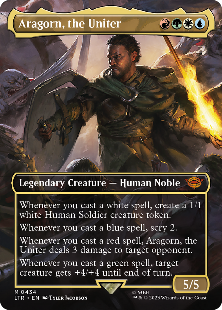Aragorn, the Uniter (LTR-434) - [The Lord of the Rings: Tales of Middle-earth] (Borderless) Foil