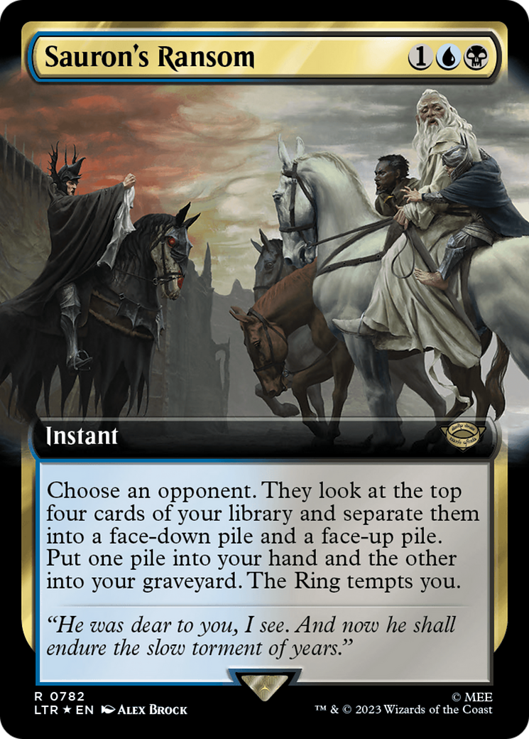 La Rançon de Sauron (Extended Art) (Surge Foil) [Le Seigneur des Anneaux : Contes de la Terre du Milieu] 