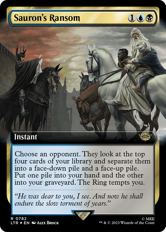 La Rançon de Sauron (Extended Art) (Surge Foil) [Le Seigneur des Anneaux : Contes de la Terre du Milieu] 