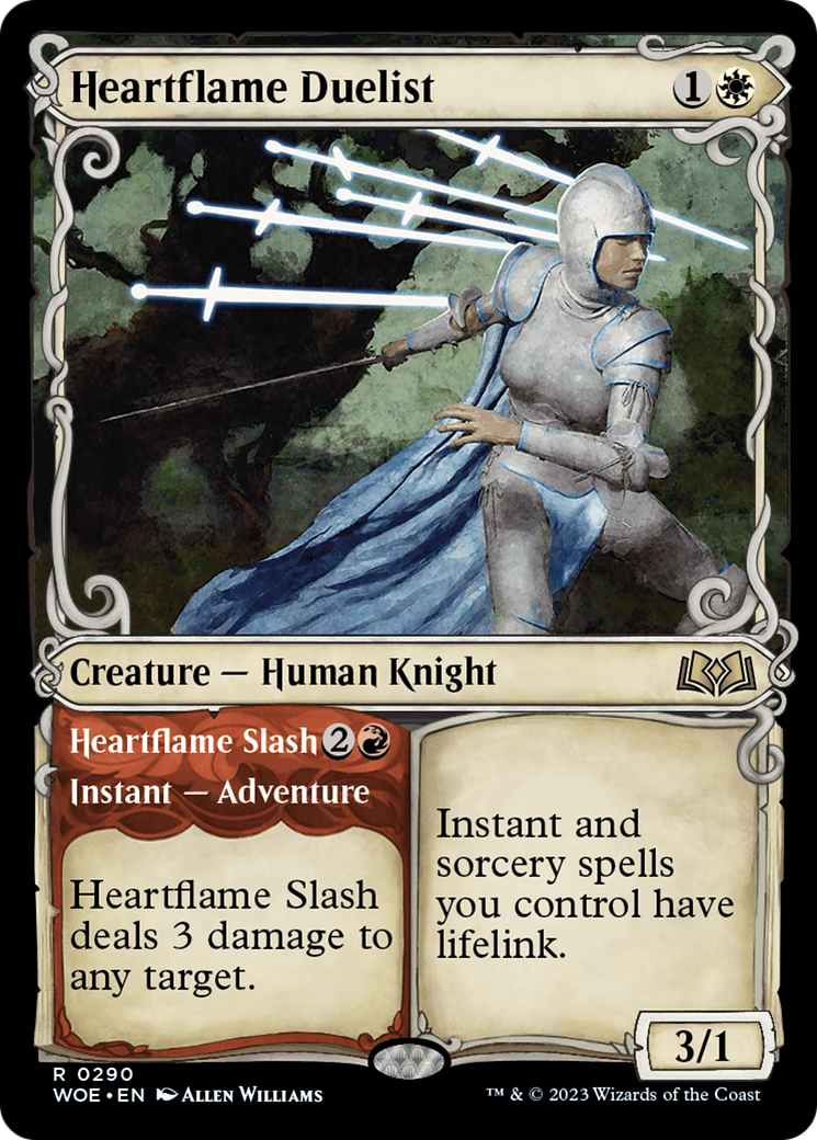 Heartflame Duelist // Heartflame Slash (WOE-290) - [Wilds of Eldraine]: (Showcase)