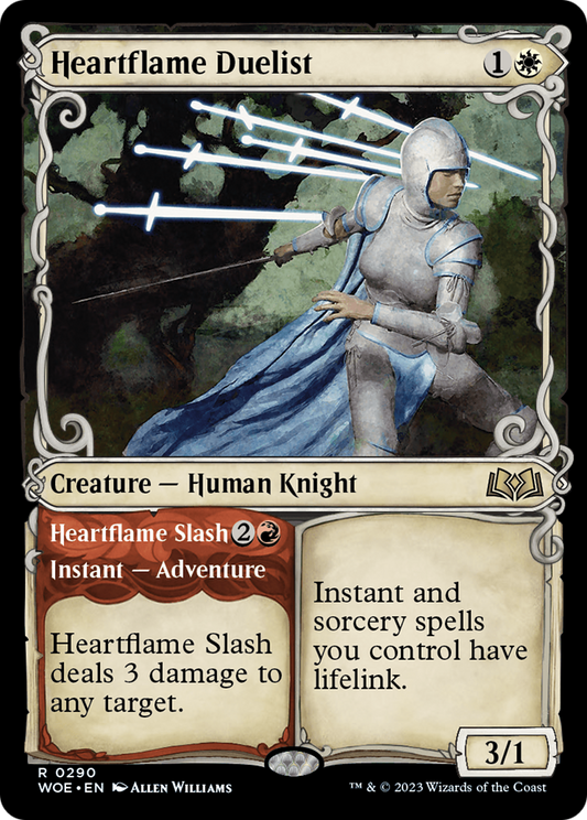Heartflame Duelist // Heartflame Slash (WOE-290) - [Wilds of Eldraine]: (Showcase)
