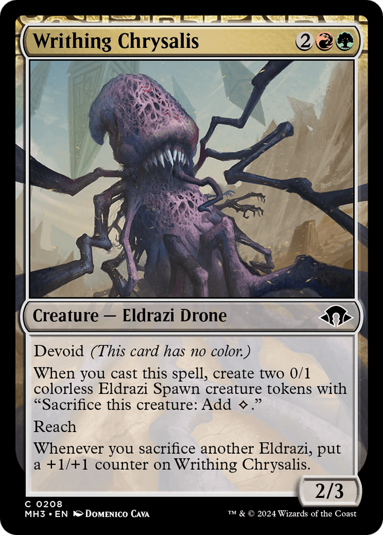 Writhing Chrysalis (MH3-208) - [Modern Horizons 3] : (dépourvu) Feuille 