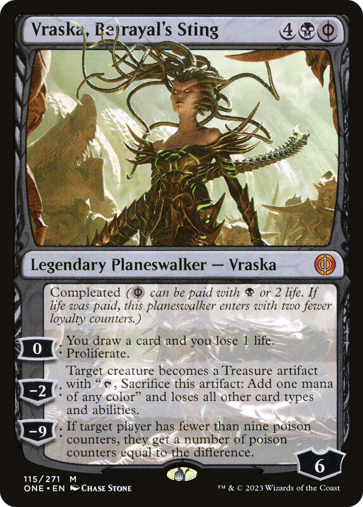 Vraska, Betrayal's Sting (ONE-115) - [Phyrexia: All Will Be One] Foil