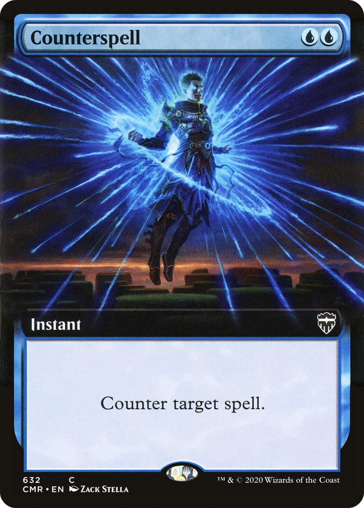 Counterspell (CMR-632) - [Commander Legends]: (Extended Art) Foil