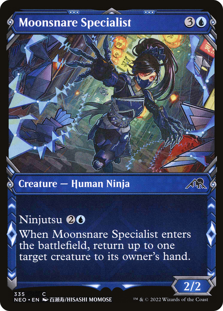 Moonsnare Specialist (NEO-335) - [Kamigawa: Neon Dynasty]: (Showcase)