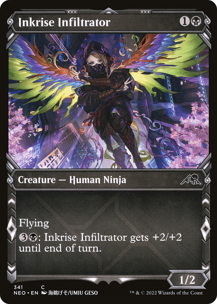 Inkrise Infiltrator (NEO-341) - [Kamigawa: Neon Dynasty]: (Showcase) Foil