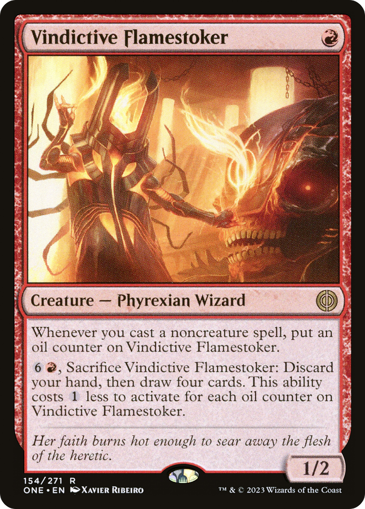 Vindictive Flamestoker (ONE-154) - [Phyrexia: All Will Be One] Foil