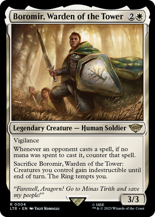 Boromir, Warden of the Tower (LTR-004) - [The Lord of the Rings: Tales of Middle-earth] Foil