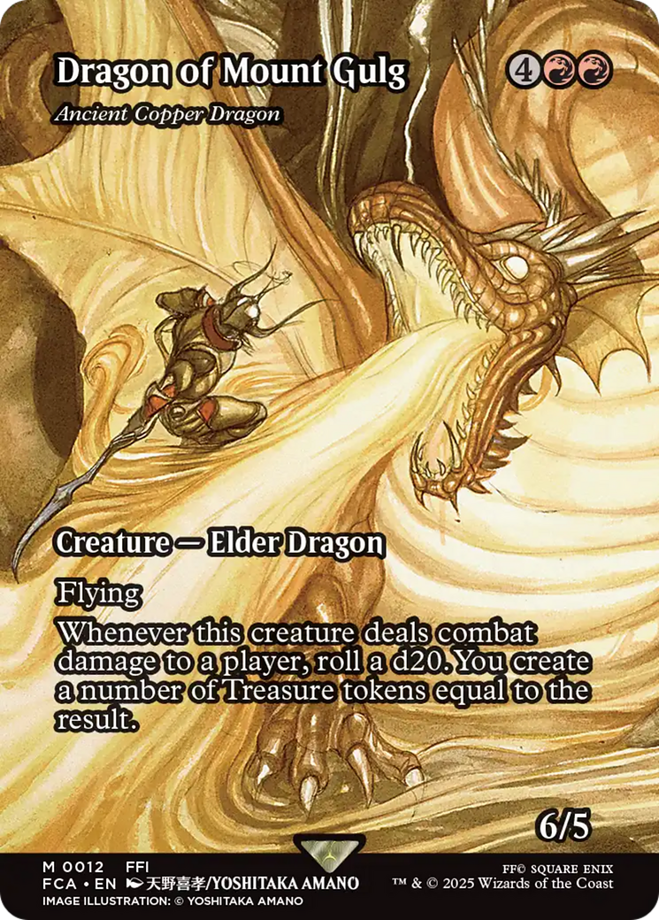 Ancient Copper Dragon (FCA-012) - [FINAL FANTASY: Through the Ages] / Dragon of Mount Gulg (Borderless) Foil