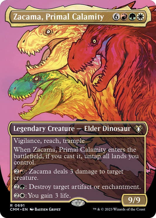 Zacama, Primal Calamity (CMM-691) - [Commander Masters] (Borderless)