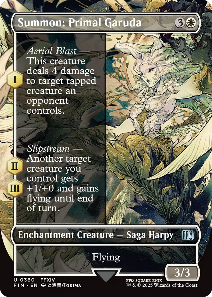 Summon: Primal Garuda (FIN-360) - [FINAL FANTASY]: (enchantment) (Borderless) Foil