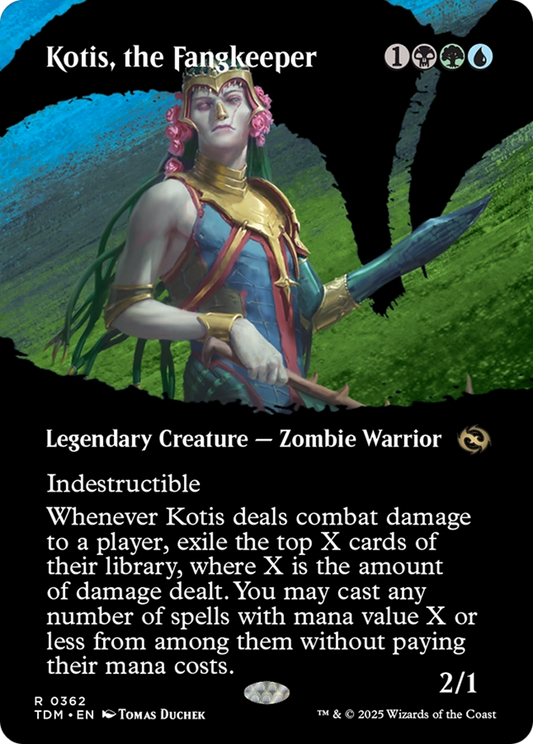 Kotis, the Fangkeeper (Borderless) (TDM-362) - [Tarkir: Dragonstorm]: (Showcase) (Borderless)