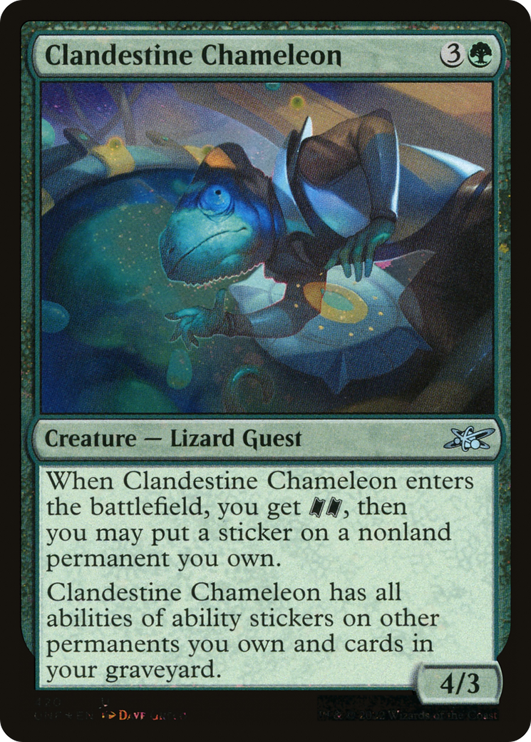 Clandestine Chameleon (UNF-420) - [Unfinity] Foil