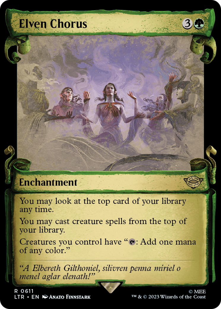 Elven Chorus (LTR-611) - [The Lord of the Rings: Tales of Middle-earth]: (Showcase) Foil