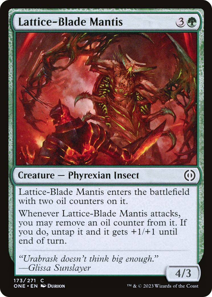Lattice-Blade Mantis (ONE-173) - [Phyrexia: All Will Be One] Foil