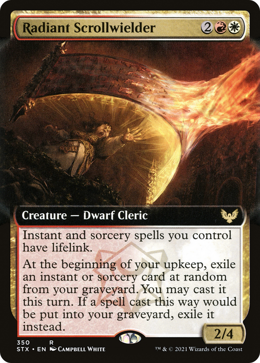 Radiant Scrollwielder (STX-350) - [Strixhaven: School of Mages]: (Extended Art) Foil