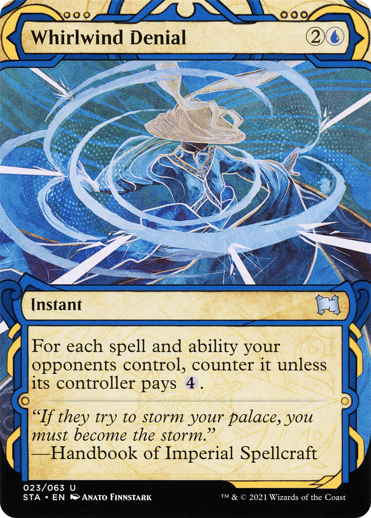 Whirlwind Denial (STA-023) - [Strixhaven Mystical Archive]: (Showcase) (Borderless) Foil