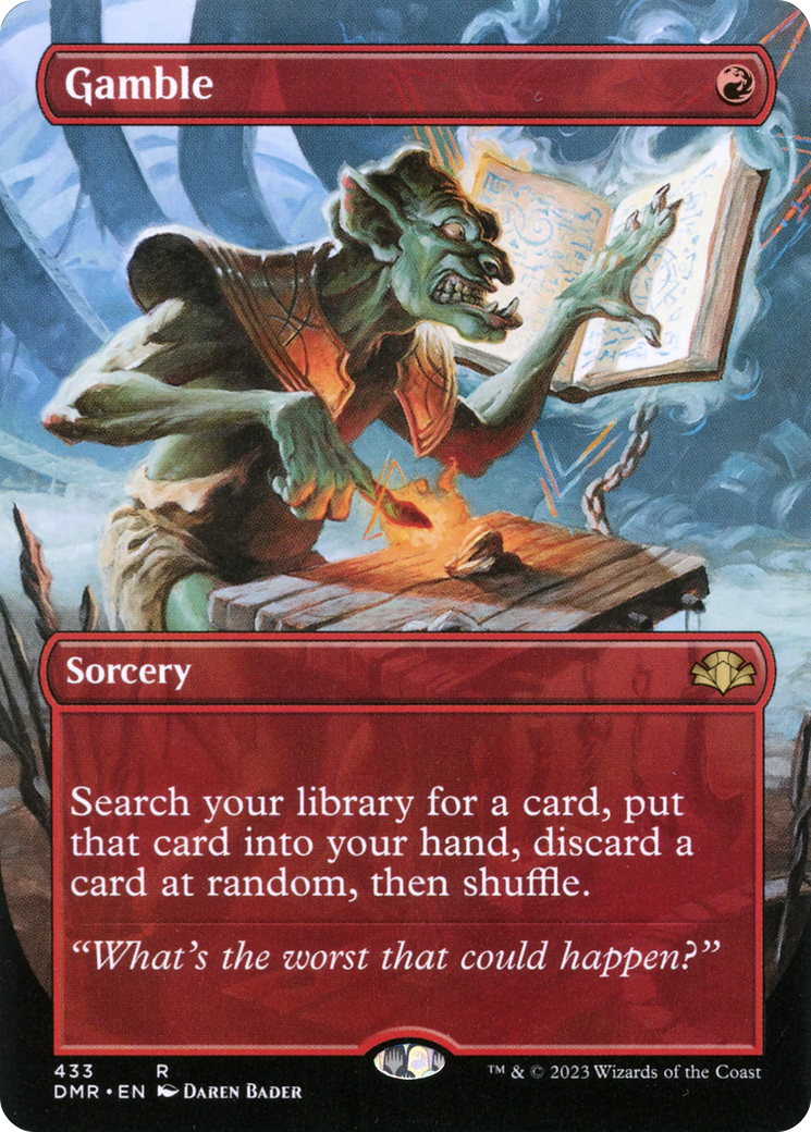 Gamble (DMR-433) - [Dominaria Remastered] (Borderless) Foil