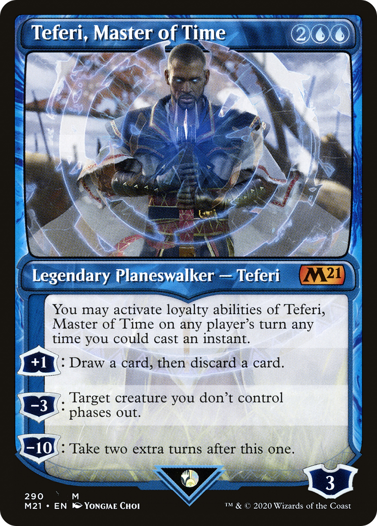Teferi, Master of Time (M21-290) - [Core Set 2021]: (Showcase) Foil