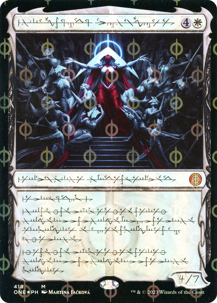 Elesh Norn, Mother of Machines (ONE-418) - [Phyrexia: All Will Be One]: (Showcase) Foil
