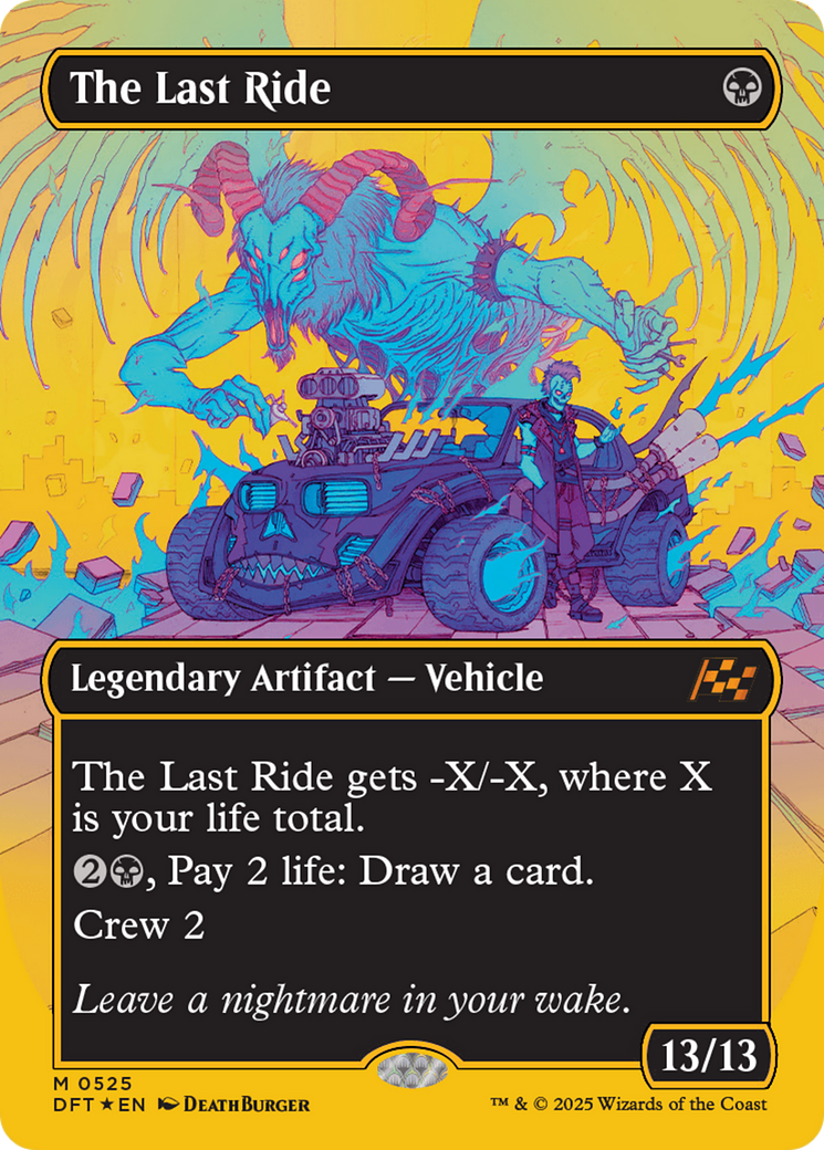 The Last Ride (Borderless) (First-Place Foil) (DFT-525) - [Aetherdrift] Foil