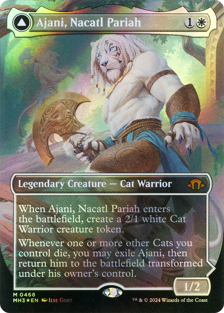 Ajani, Nacatl Pariah // Ajani, Nacatl Avenger (MH3-468) - [Modern Horizons 3] (Sans bordure) Foil 