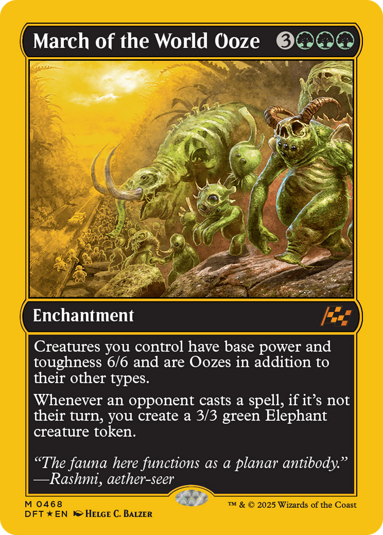 March of the World Ooze (DFT-468) - [Aetherdrift]: (enchantment) Foil