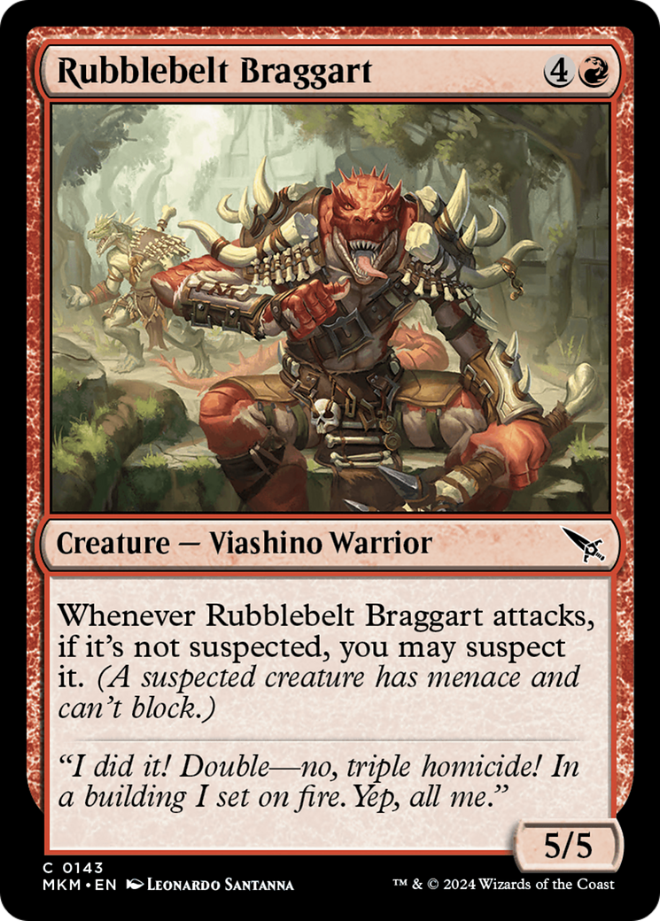 Rubblebelt Braggart (MKM-143) - [Murders at Karlov Manor] Foil