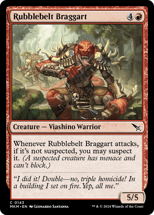 Rubblebelt Braggart (MKM-143) - [Murders at Karlov Manor] Foil