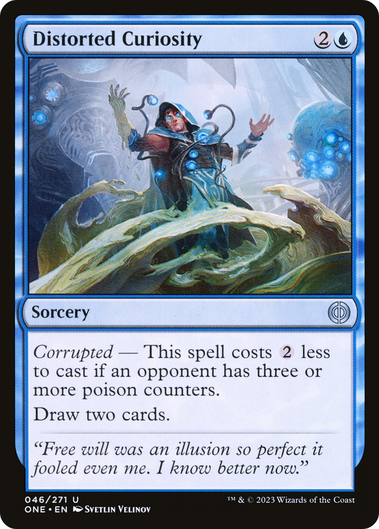 Distorted Curiosity (ONE-046) - [Phyrexia: All Will Be One] Foil
