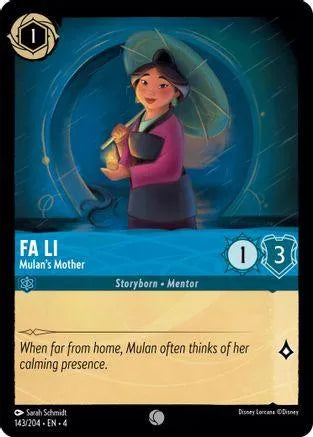 Fa Li - Mulan's Mother (143/204) Cold Foil - Ursulas Return - Emmett's ToyStop