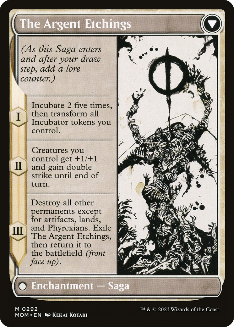 Elesh Norn // The Argent Etchings (MOM-292) - [March of the Machine]: (Showcase) (Borderless) Foil