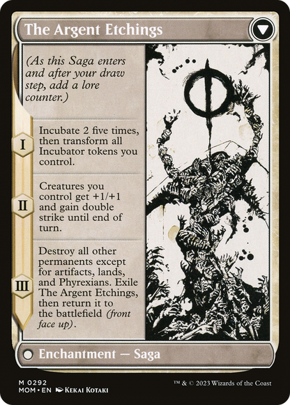 Elesh Norn // The Argent Etchings (MOM-292) - [March of the Machine]: (Showcase) (Borderless) Foil