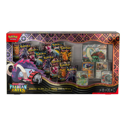 Paldean Fates Great Tusk ex & Iron Threads ex Premium Collection