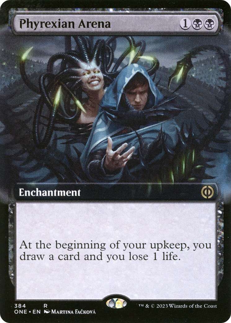 Phyrexian Arena (ONE-384) - [Phyrexia: All Will Be One]: (Extended Art)