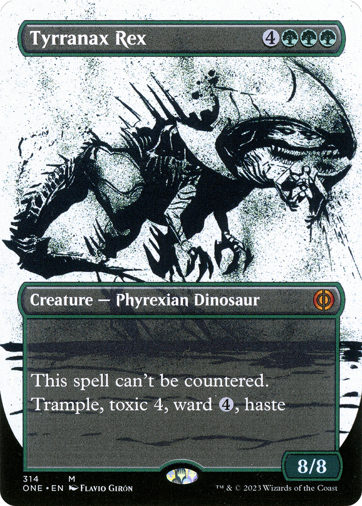 Tyrranax Rex (ONE-314) - [Phyrexia: All Will Be One]: (Showcase) (Borderless)
