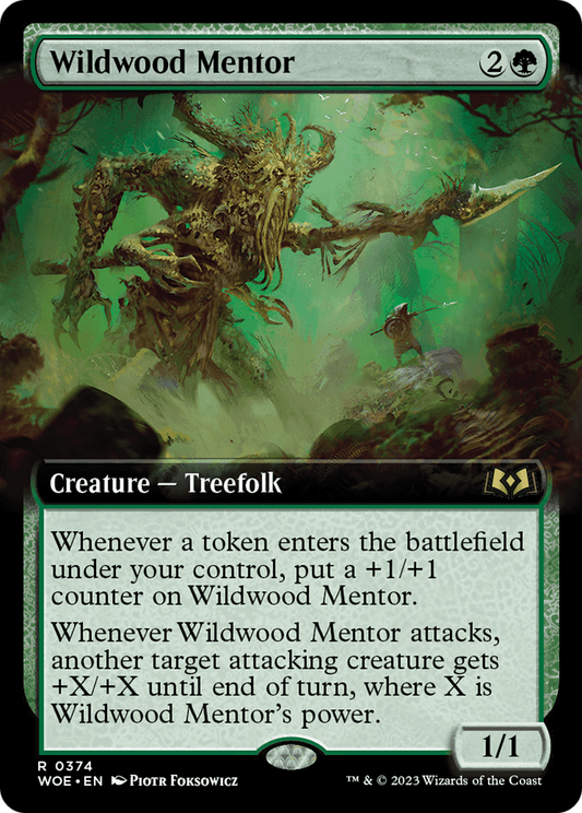 Wildwood Mentor (Extended Art) (WOE-374) - [Wilds of Eldraine]: (Extended Art)