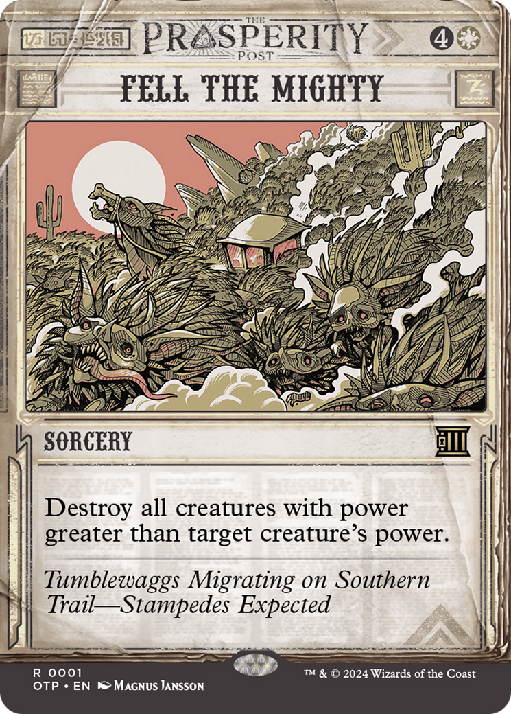 Fell the Mighty (OTP-001) - [Breaking News]: (Showcase) (Borderless)