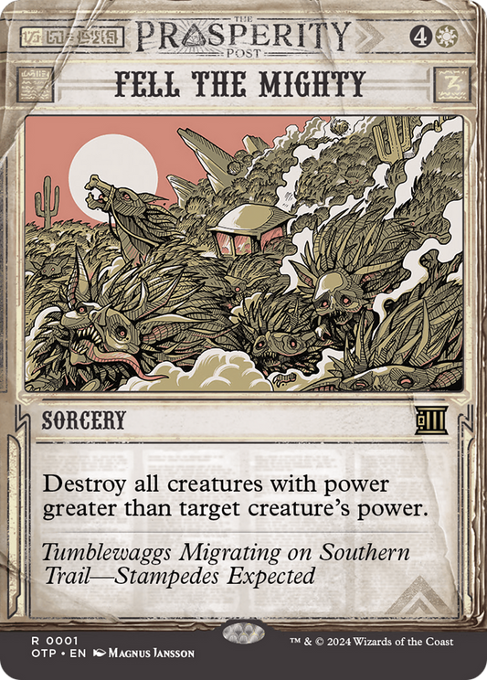 Fell the Mighty (OTP-001) - [Breaking News]: (Showcase) (Borderless)