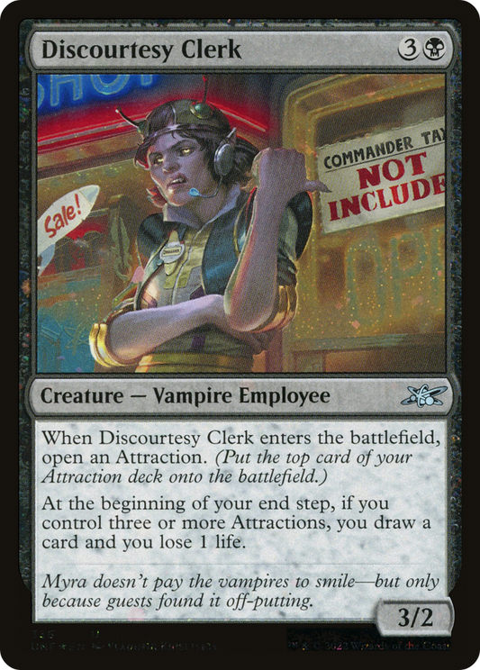 Discourtesy Clerk (UNF-356) - [Unfinity] Foil