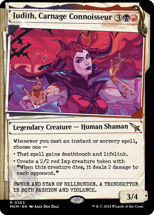 Judith, Carnage Connoisseur (MKM-363) - [Murders at Karlov Manor]: (Showcase) Foil