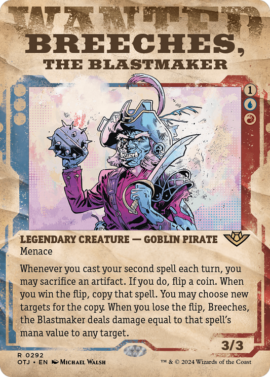 Breeches, the Blastmaker (OTJ-292) - [Outlaws of Thunder Junction]: (Showcase) (Borderless) Foil